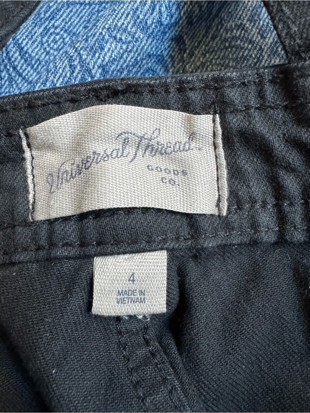 SOLD! Universal Thread Black Sailor Wide Leg Denim Overalls Jumpsuit| Size 4 - Picture 3 of 8